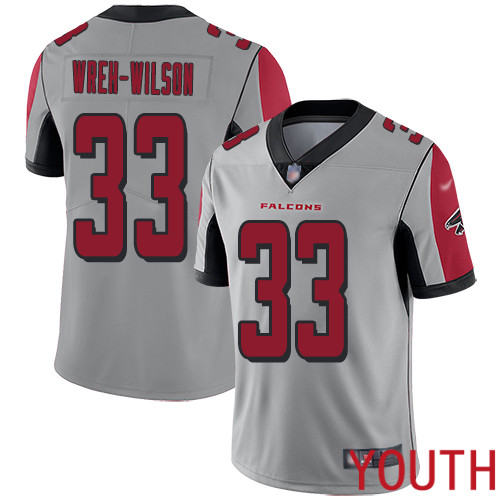 Atlanta Falcons Limited Silver Youth Blidi Wreh-Wilson Jersey NFL Football #33 Inverted Legend